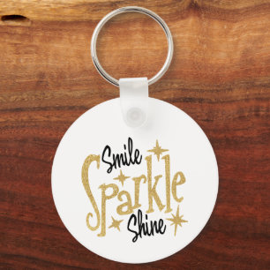 Porte-clés Sourire Étincelle Brille Inspirant