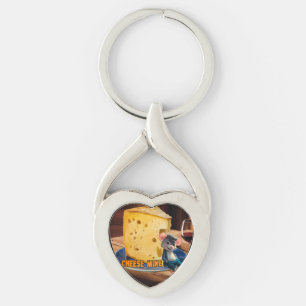 Porte-clés Souris de dessin humoristique tombant en amour ave