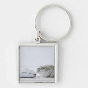Porte-clés Souris de hamster et d'ordinateur
