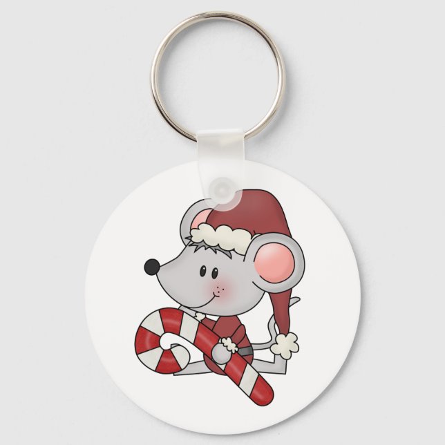 Porte-clés Souris de Noël avec du sucre de canne (Recto)