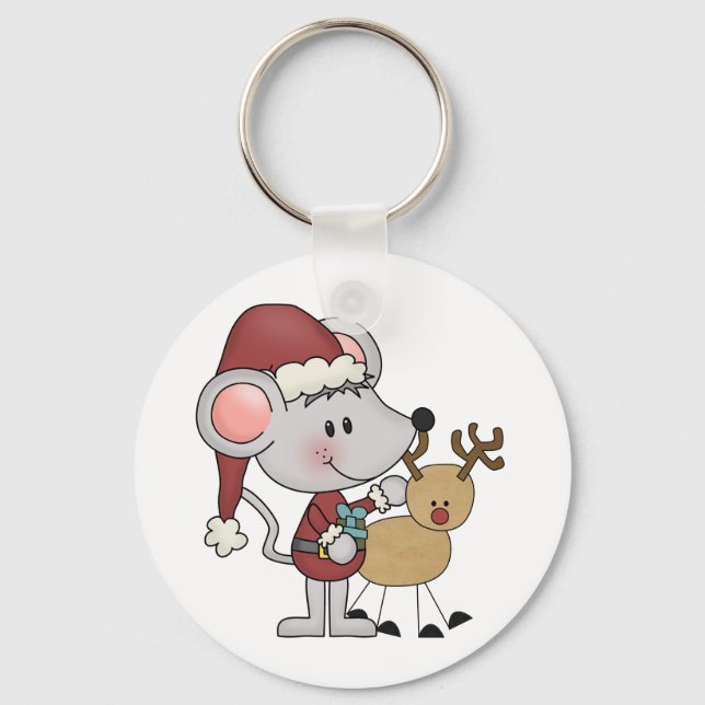 Porte-clés Souris de Noël et (Recto)