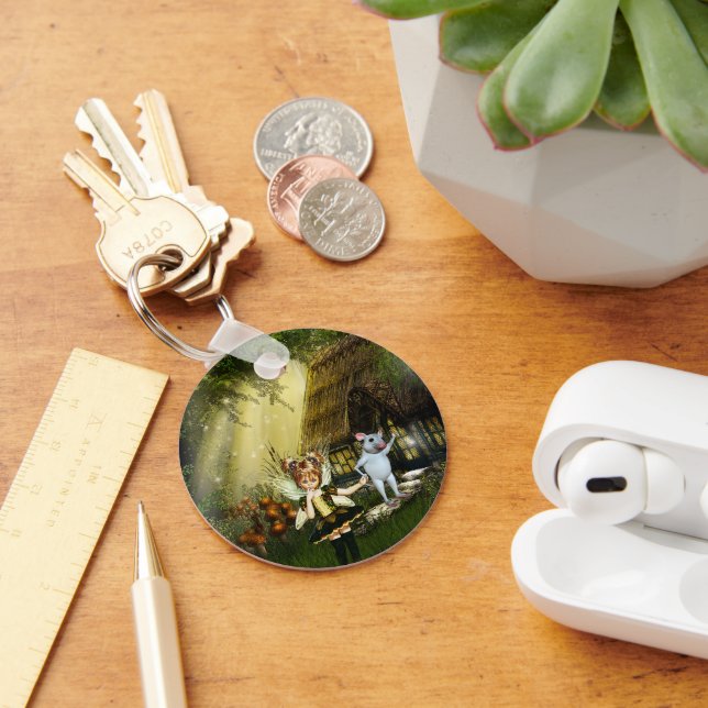 Porte-clés Souris Fée Et Blanche (Bureau)