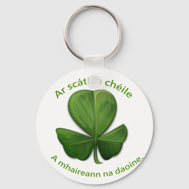 Porte-clés Sous l'abri de l'autre, les gens survivent (Recto)