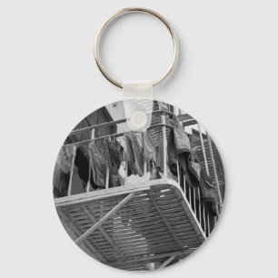 Porte-clés Sous-vêtements à sec noir et blanc photo de la bla