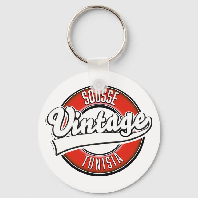 Porte-clés Sousse tunisia vintage style logo (Recto)
