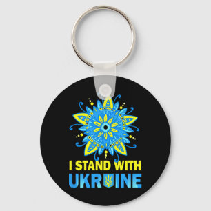 Porte-clés Soutenez Le Drapeau De L'Ukraine Anti-Poutine Non