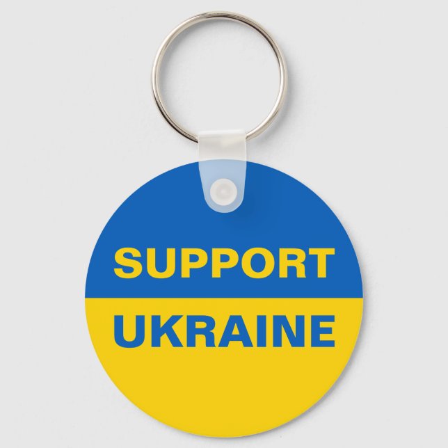Porte-clés Soutenez le drapeau ukrainien (Recto)