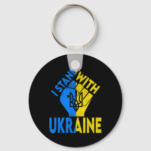 Porte-clés Soutenez l'Ukraine Je suis avec l'Ukraine Drapeau