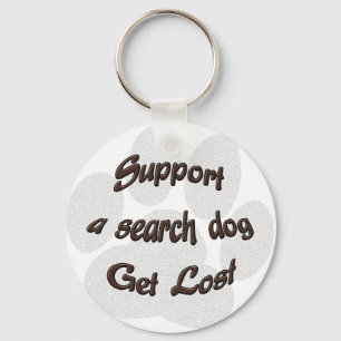 Porte-clés Soutenez un chien de recherche