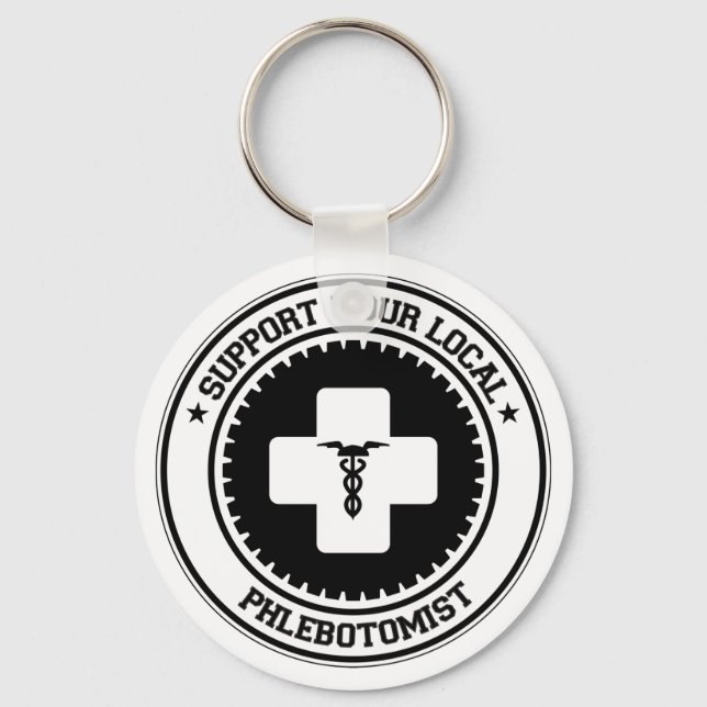 Porte-clés Soutenez votre phlébotomiste local (Recto)