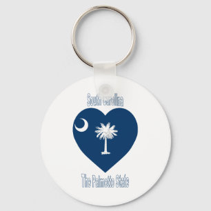 Porte-clés South Carolina Flag Heart