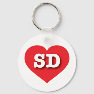 Porte-clés South Dakota Red Heart - J'aime SD