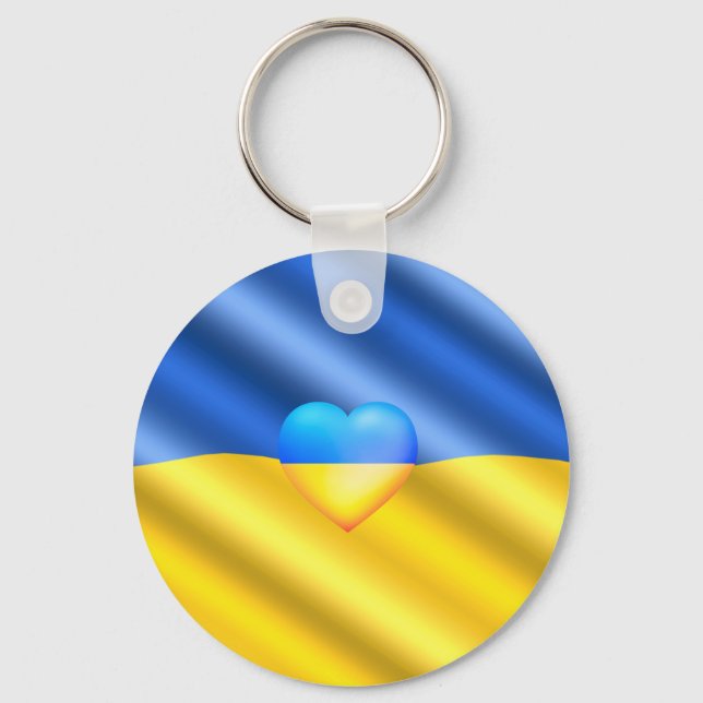 Porte-clés Soutien à l'Ukraine - Liberté - Paix - Ukraine Dra (Recto)