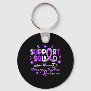 Porte-clés Soutien Équipe Purple Ribbon Fibromyalgie Sensibil