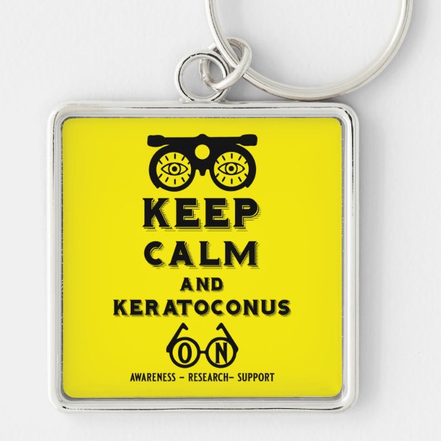 Porte-clés Soutien Et Sensibilisation À Keratoconus (Devant)