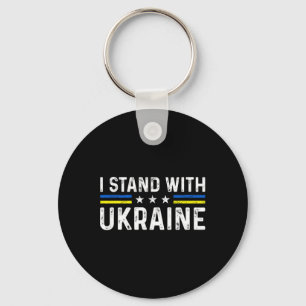 Porte-clés Soutien Je suis avec l'Ukraine Drapeau ukrainien