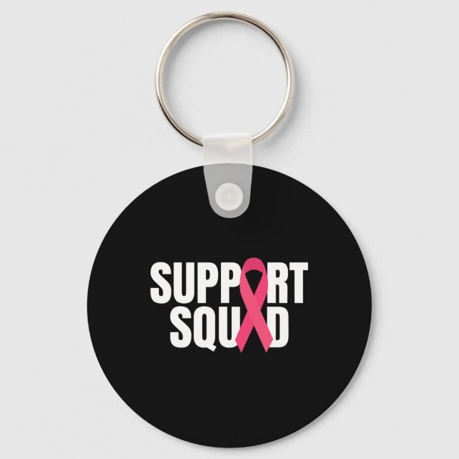 Porte-clés Soutien Squad Pink Ribbon Sensibilisation au cance (Recto)