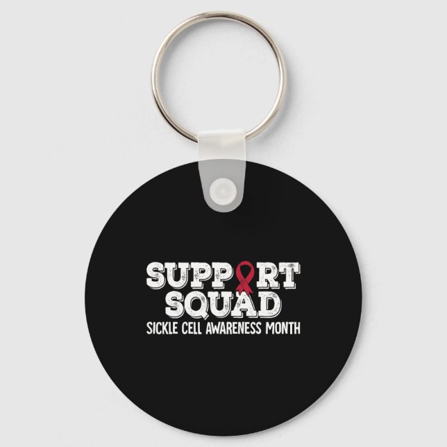 Porte-clés Soutien Squad Sickle Cell Awareness Mois 1 (Recto)