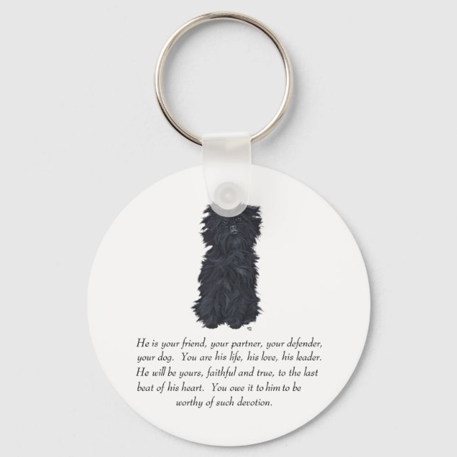 Porte-clés Souvenir Affenpinscher (Recto)