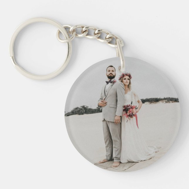 Porte-clés souvenir de mariage "Scan Our Love Stor (Devant)