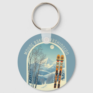 Porte-clés Souvenir de ski des Cascades de Washington Mont Ba