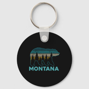Porte-clés Souvenir d'ours grizzly du Montana 