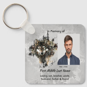 Porte-clés Souvenir mémorial loup loups art animalier