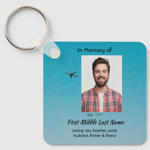 Porte-clés Souvenir mémorial pilote avion en vol