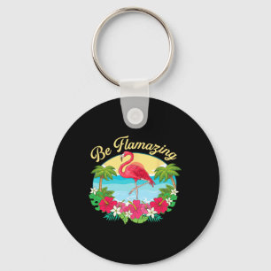 Porte-clés Soyez Flamazing - Amoureux de flamant rose adorabl