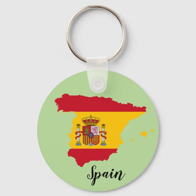 Porte-clés Spain Flag Map (Recto)