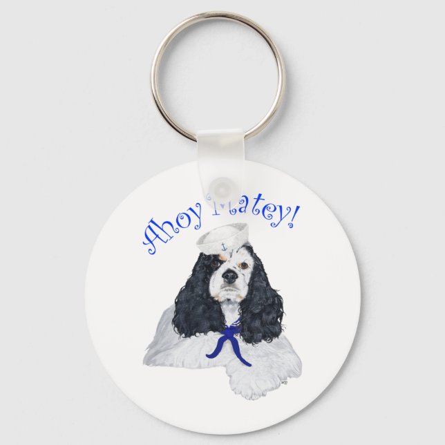 Porte-clés Spaniel Cocker Américain Marin (Recto)