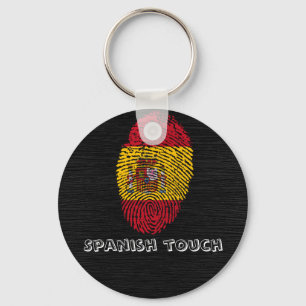 Porte-clés Spanish touch fingerprint flag