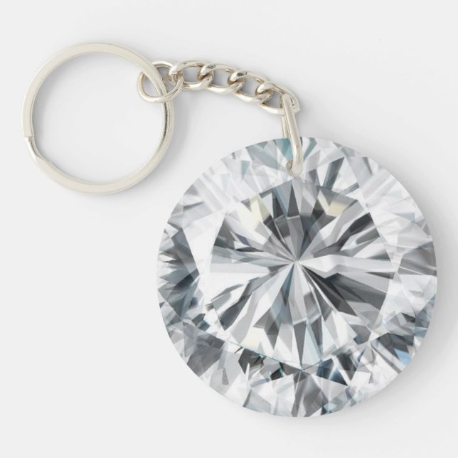 Porte-clés Sparkling Diamond texture Avril Birthstone (Devant)