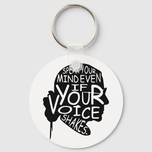 Porte-clés Speak Your Mind - Ruth Bader Ginsburg (Recto)