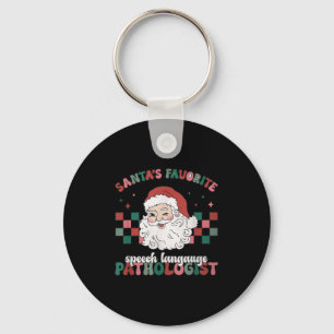 Porte-clés Spécial Noël du Père Noël rétro langage de discour