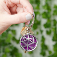 Sphère Amethyst Gemstone Purple Porte - clé
