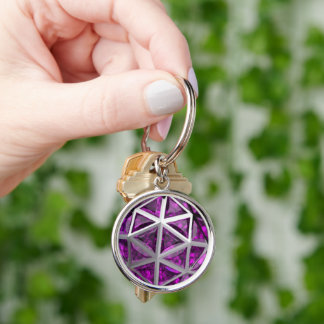 Porte-clés Sphère Amethyst Gemstone Purple Porte - clé