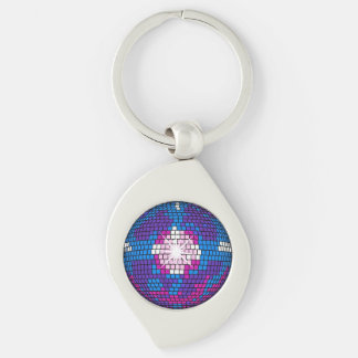 Porte-clés Sphère disco miroir géométrique Art Pop Rétro