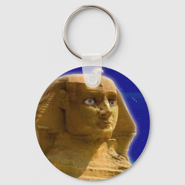 Porte-clés Sphinx égyptien antique à Giza Art Design (Recto)