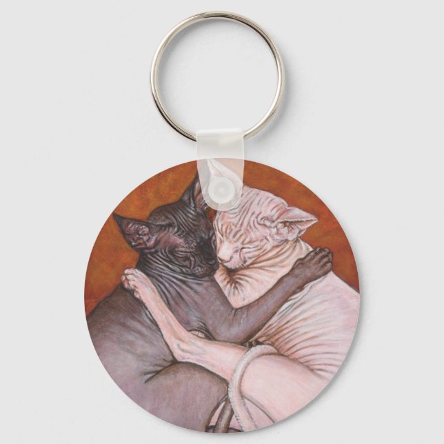 Porte-clés Sphynx Sphinx Cat Cats Heure de la sieste (Recto)