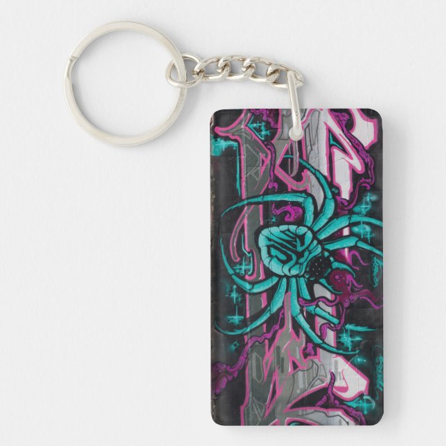Porte-clés Spider Turquoise (Devant)