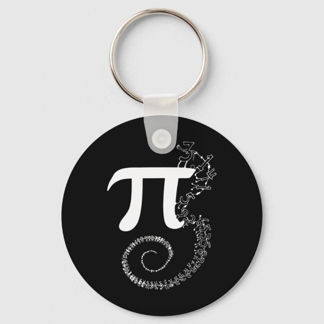 Porte-clés Spiral Pi Math Funny Pi Day 3.14 Math Equation Gif (Recto)