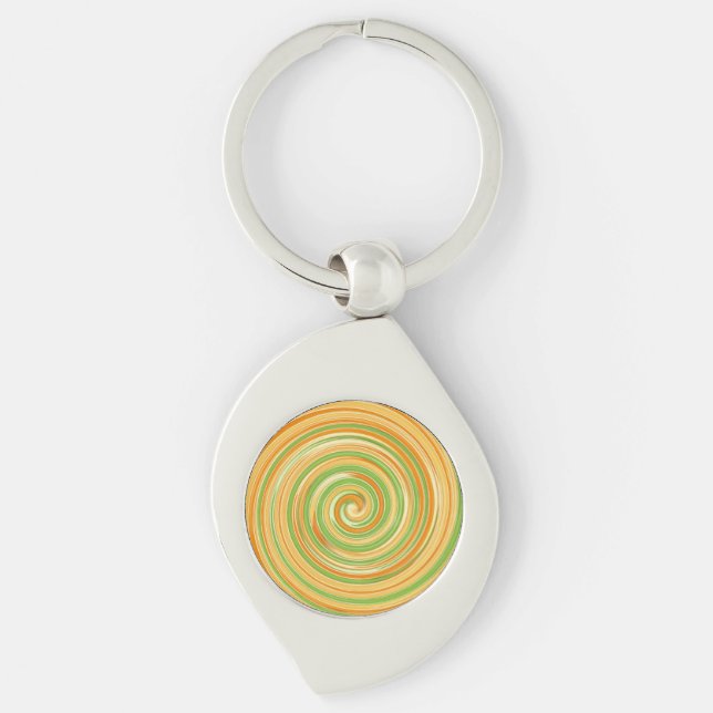 Porte-clés Spirale de couleurs d'agrumes amusantes (Devant)