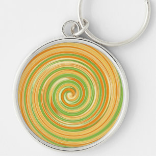 Porte-clés Spirale de couleurs d'agrumes amusantes