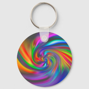 Porte-clés Spirales Arrière - plans Abstraites Soft II