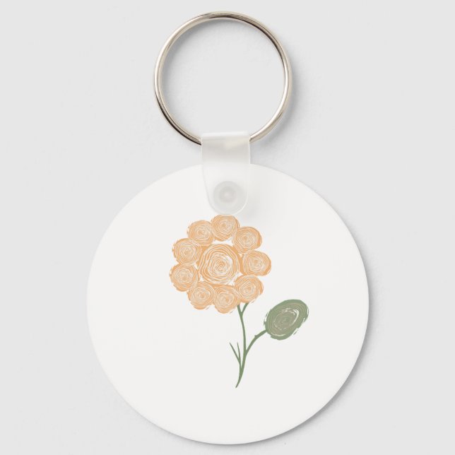 Porte-clés Spirales d'Énergie Fleurissante (Recto)