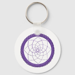 Porte-clés Spirituel violet amérindien Dream Catcher