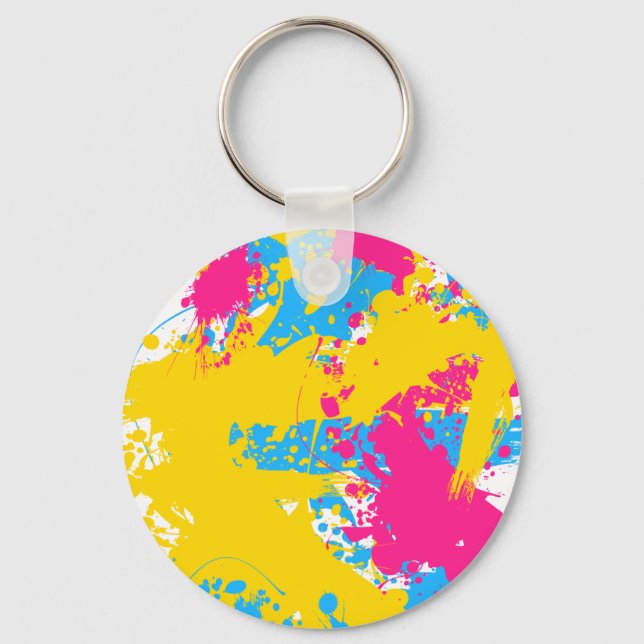 Porte-clés Splash de Color | Panexual Pride (Recto)