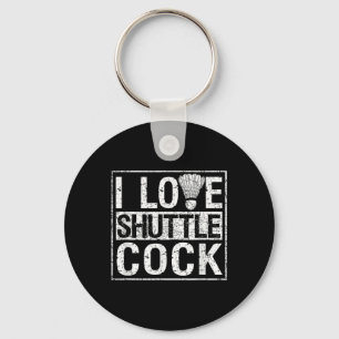 Porte-clés Sport Birdie Funny Badminton Joueurs I Love Shuttl