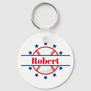 Porte-clés Sports de baseball ajouter le nom porte - clé